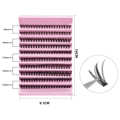 MJ Individual Lashes 8-16mm 200pcs Cluster Lashes Natural Look Mixed