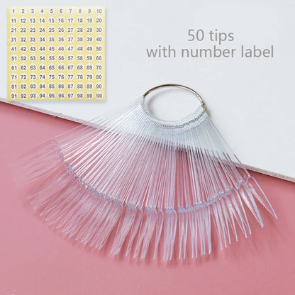 80/50/20pcs Nail Display Sticks Nail Swatch False Nail Tips Nail Gel