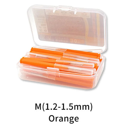 30pcs Premium Dental Picks Kit - Portable Interdental Brushes &