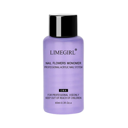 LIMEGIRL Nail Acrylic Liquid Monomer Crystal 40ml/75ml/120ml/240ml for