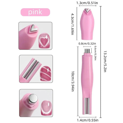 27pcs Cat Eye Magnet Cube for Nails Strong Magnetic Square Stick 9D/5D