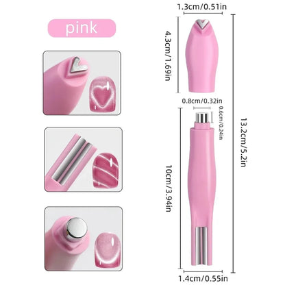 27pcs Cat Eye Magnet Cube for Nails Strong Magnetic Square Stick 9D/5D