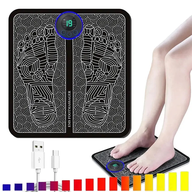 Foot Massager Stimulation Pad Electric Foot Massage With Remote 8 Mode