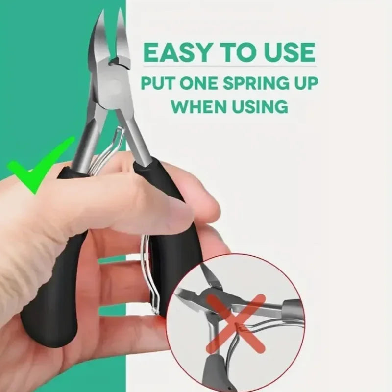 Nail Clippers Professional Hawkbill with Nail Pick Trimmer for Ingrown