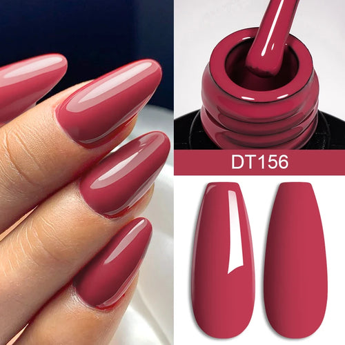 MEET ACROSS 7ml Wine Red Gel Nail Polish Long-Lasting French Style Gel