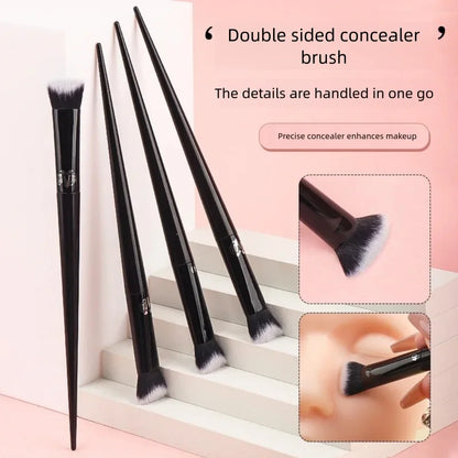 Concealer Makeup Brush Soft Fiber Hair Elegant Black Handle Powder