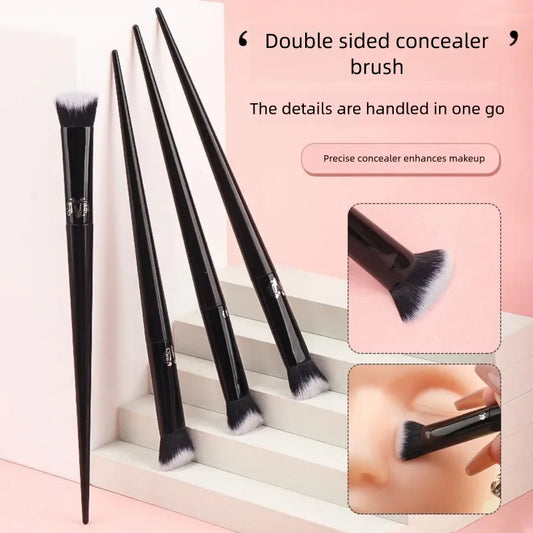 Concealer Makeup Brush Soft Fiber Hair Elegant Black Handle Powder