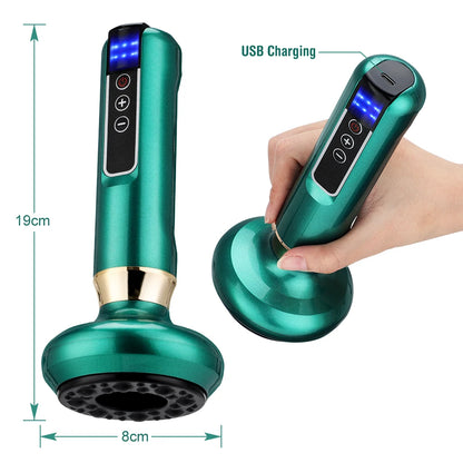 6 Gear Electric Cupping Massager Vacuum Suction Cup GuaSha Anti
