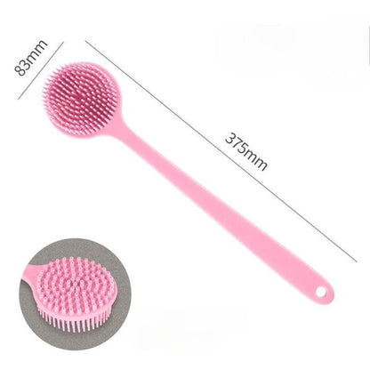 Silicone Back Scrubber Brush for Shower  Long Handle Body Deep