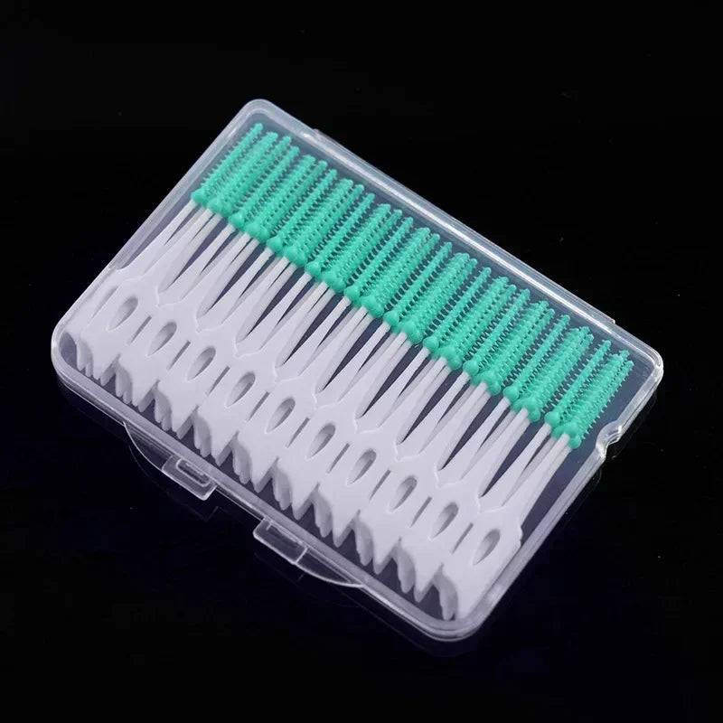 40/120pcsInterdental brush Soft silicone adaptive interdental brush