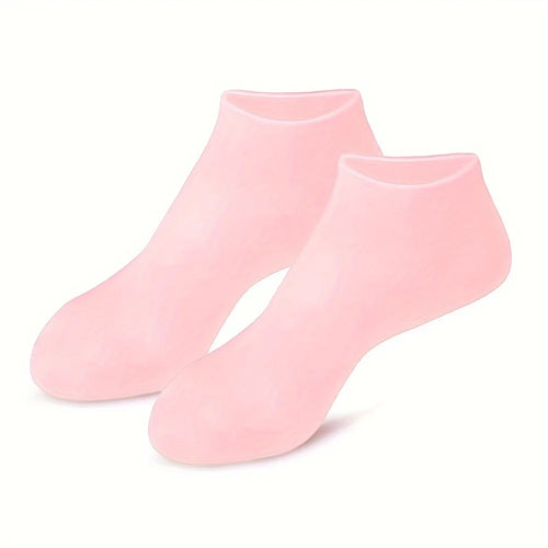Silicone Moisturizing Foot Socks, 2 Pack, for Dry and Cracked Feet -