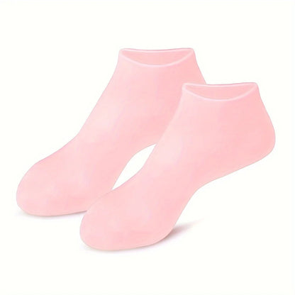 Silicone Moisturizing Foot Socks, 2 Pack, for Dry and Cracked Feet -
