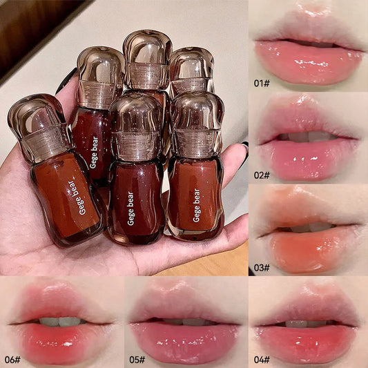 Gege Bear Crystal Gloss Lip Tint — Autumn/Winter Hydrating Formula,