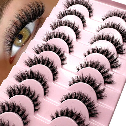 MKYDCG New 10 pairs 3D Mink Lashes Faux Mink Fluffy Lash Soft Full