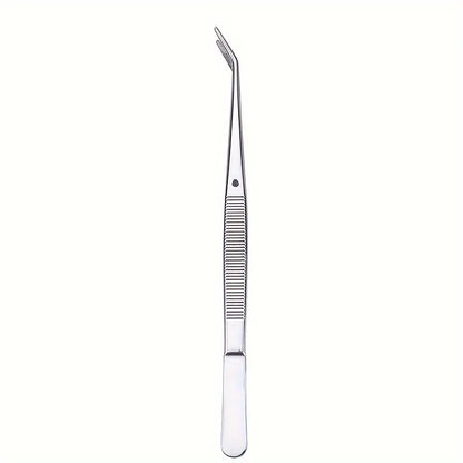 2pcs Stainless Steel Multi-Purpose Tweezers - Perfect For Nail Art,