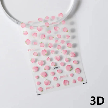 Pink Translucent Peach Jelly Texture 5D Soft Embossed Reliefs Self