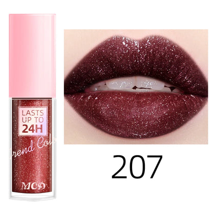 18 Colors Glitter 1pcs Lip Glaze Long Lasting Lip Gloss Waterproof