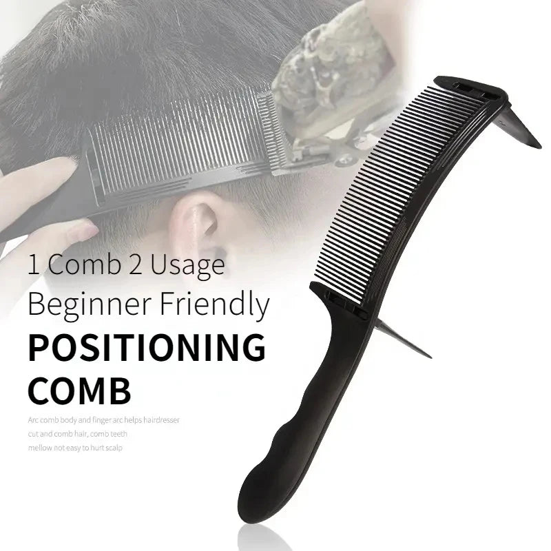 Barber Flat Top Haircut Comb Curved Hair Clipping Cutting Arced Comb