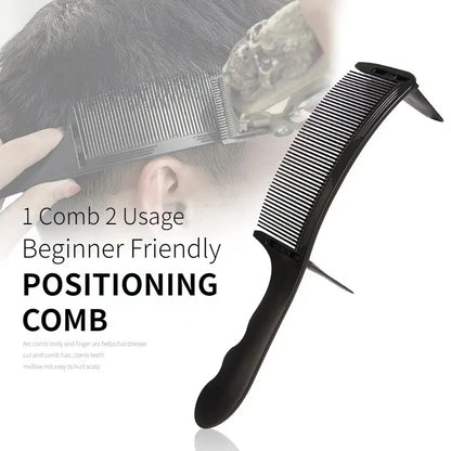 Barber Flat Top Haircut Comb Curved Hair Clipping Cutting Arced Comb