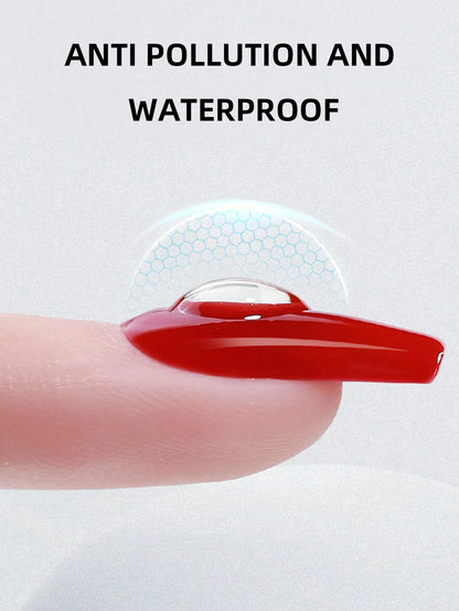 15ml Glass Top Coat Long Lasting Clear Rubber Top Coat LED UV