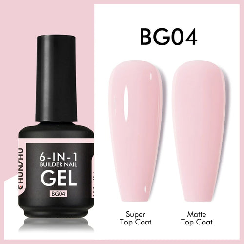 CHUNSHU 6 IN 1 Extension UV Gel Polish In A bottle Builder Nail Gel