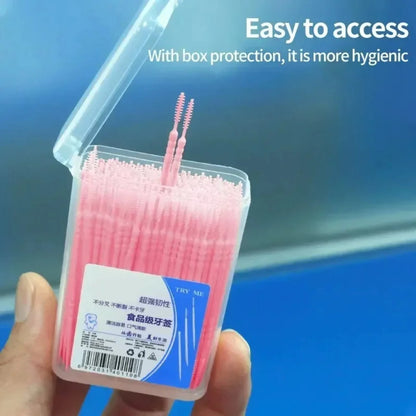 Portable ultra-fine toothpicks, disposable family box, double-head