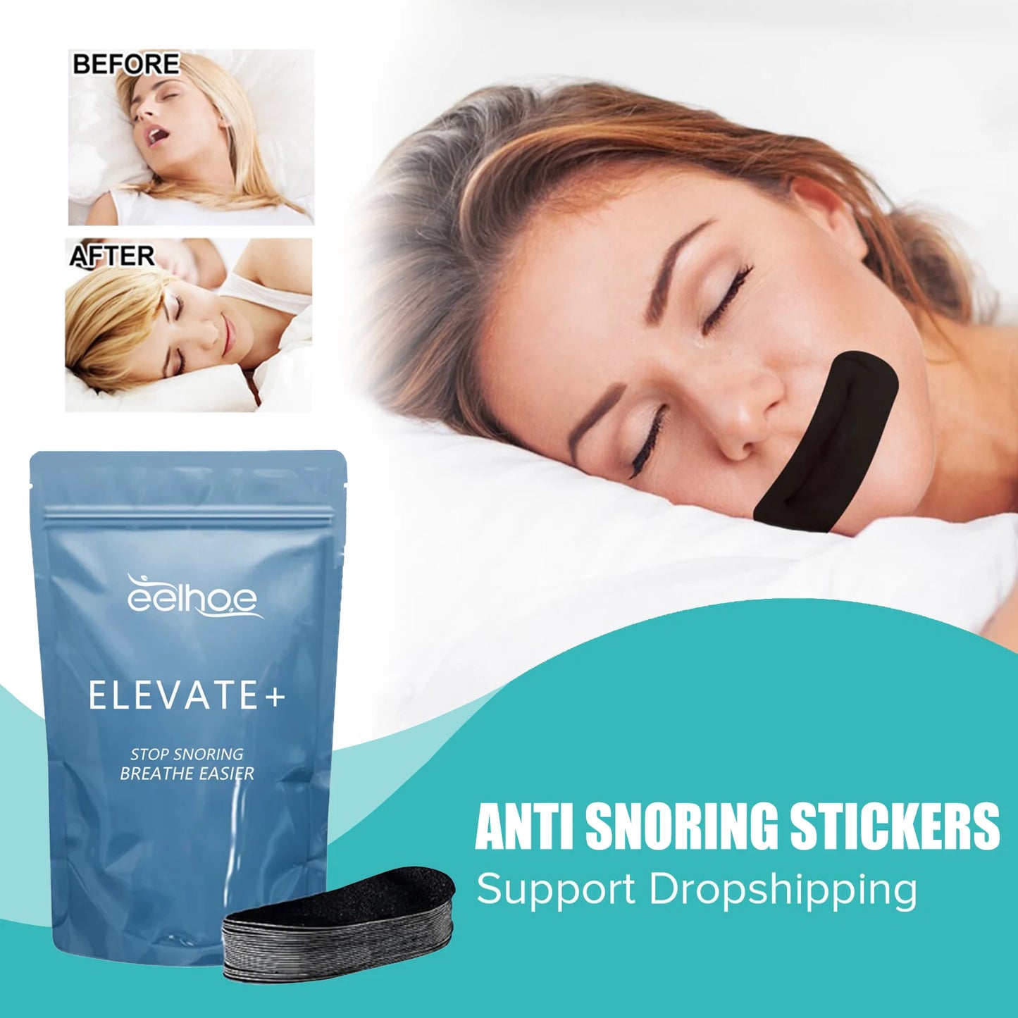 Anti Snoring Sticker Promote Better Sleep Improve Mouth Breathing