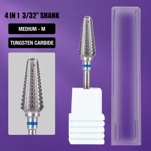 Ceramic Tungsten Carbide Nail Drill Bit Rotate Burr Milling Nail