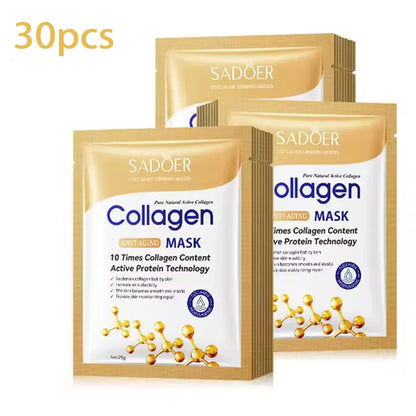 5/10/20/30pcs SADOER Collagen Face Mask Firming Moisturizing Repair