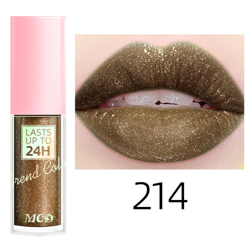 18 Colors Glitter 1pcs Lip Glaze Long Lasting Lip Gloss Waterproof