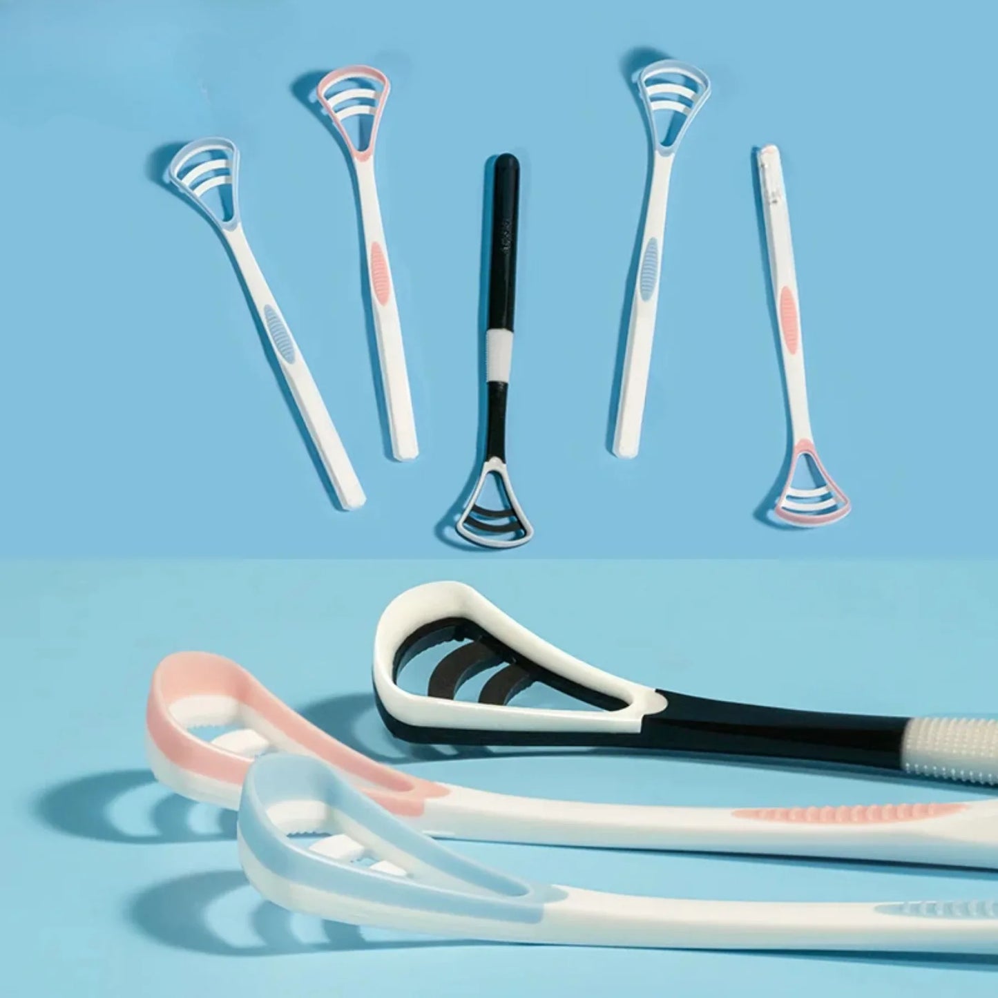 Silicone Tongue Scraper 1Pcs Macaron Color Tonger Brush Cleaning Tools