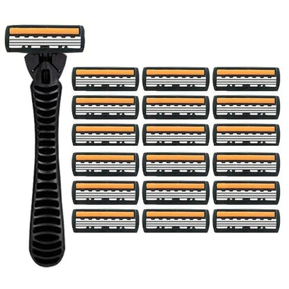 3-layer Stainless Steel Blade Men Razor Washable For Travel For Home
