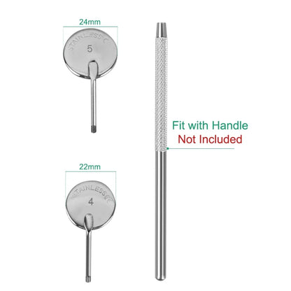 12Pcs/Box Dental Stainless Steel Mouth Mirror 4/5 Front Surface