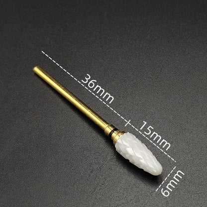 Ceramic Carbide Nail Drill Bit Rotate Burr Milling Nail Cutter Bits