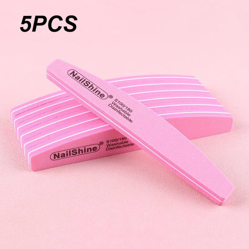 2/5/10PCS Professional Double-sided Nail File Block Colorful Sponge
