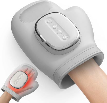 Cordless Hand Massager with Heat and Compression Electric Portable