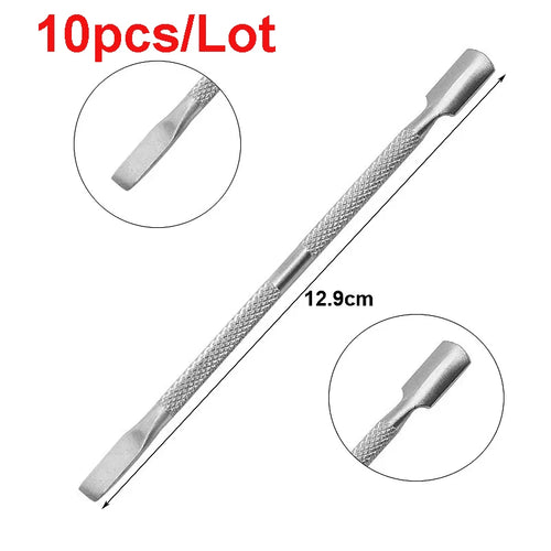 Double-ended Stainless Steel Cuticle Pusher Dead Skin Push Remover For