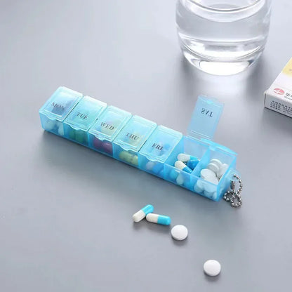Mini Portable Transparent Medicine Box Waterproof Week-long