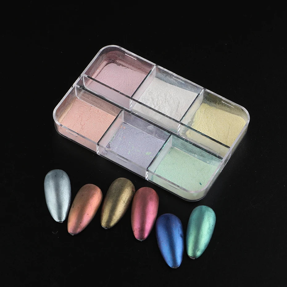 Moonlight Mirror Nails Powder Metallic Chrome Effect Pigments Gel