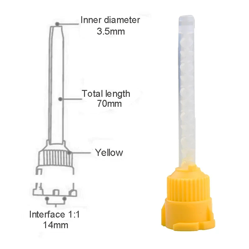 50/100/150pcs Dental Mixing Tips Tubes Disposable Nozzles Head