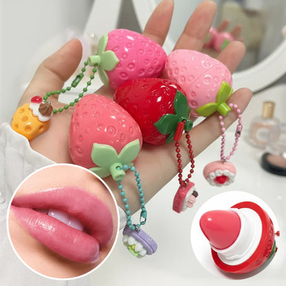 4-Color Random Sending Strawberry Lip Gloss Lipstick Moisturizing