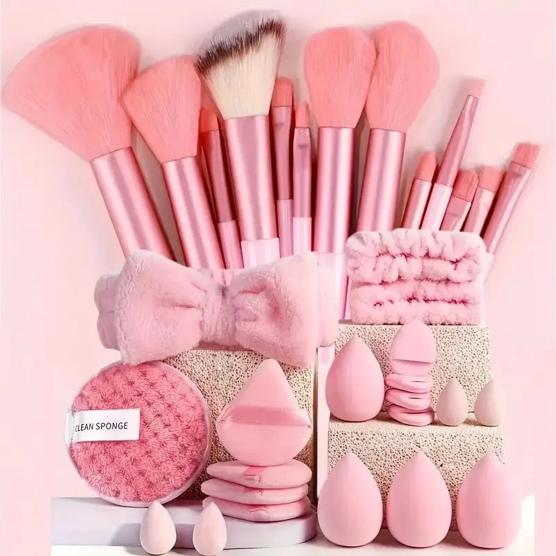 13/33pcs Professional Makeup Brush Set with Accessories for