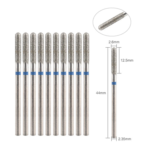 10Pcs Diamond Milling Cutter For Manicure Electric Nail Drill Bits