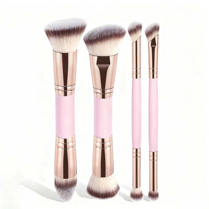 4pcs Basic Makeup Brushes Set With Box Dual-ended Foundations Powder