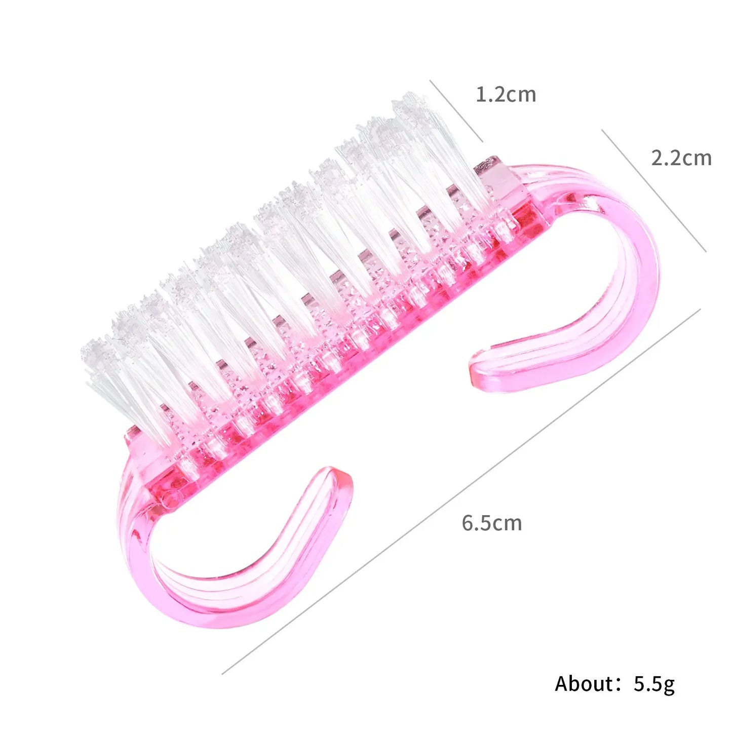 1/5/20Pcs Acrylic Nail Brush Pink Color Nail Art Manicure Pedicure