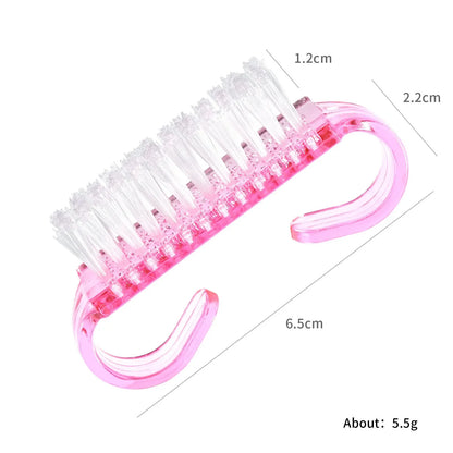 1/5/20Pcs Acrylic Nail Brush Pink Color Nail Art Manicure Pedicure