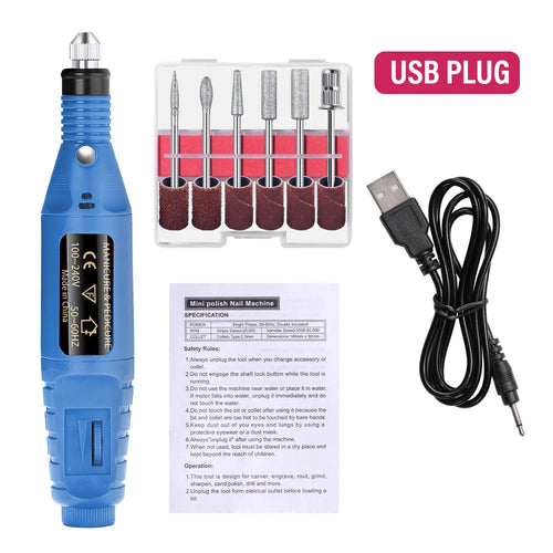 Electric Nail Sander Set Nail Drill Machine Grinding Equipment Milling