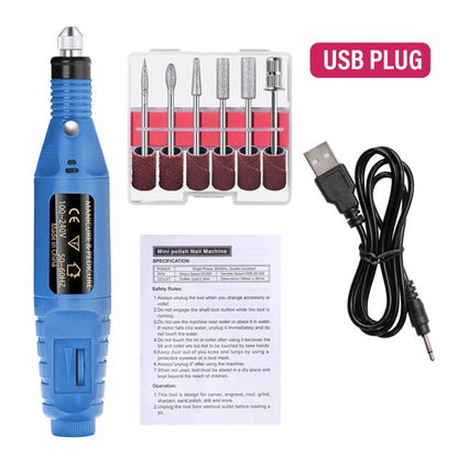 Electric Nail Sander Set Nail Drill Machine Grinding Equipment Milling