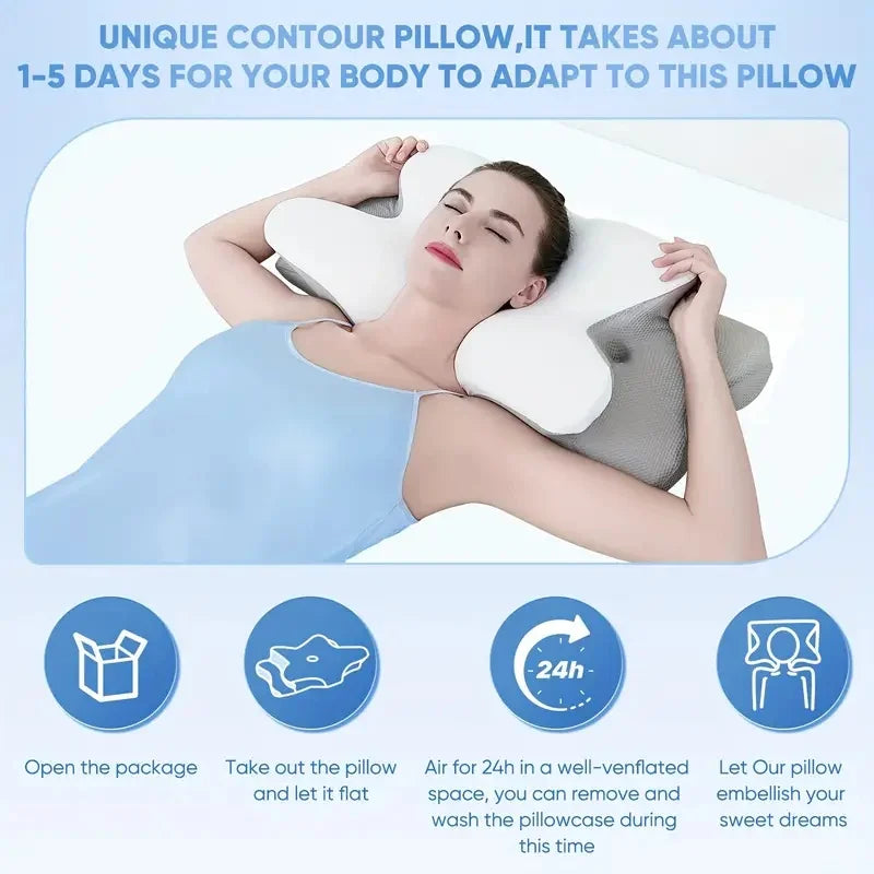 Butterfly Sleep Memory Neck Pillow Slow Rebound Comfortable Memory