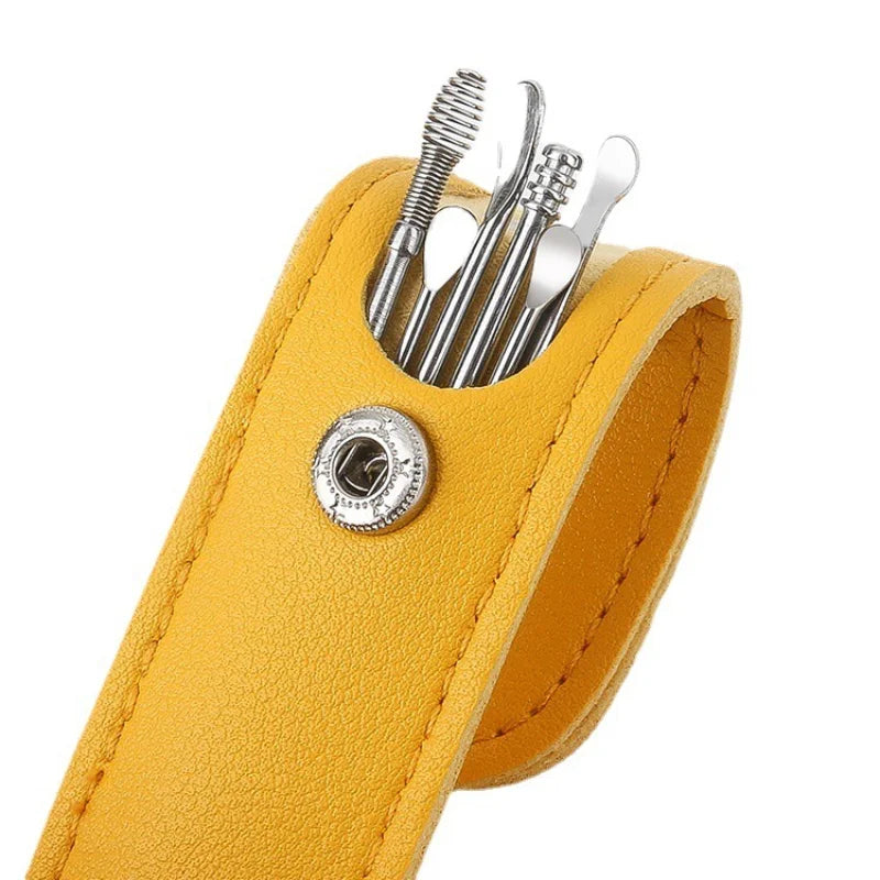Adult Ear Cleaning Kit 6PCS Stainless Steel Spiral Ear Wax Removal